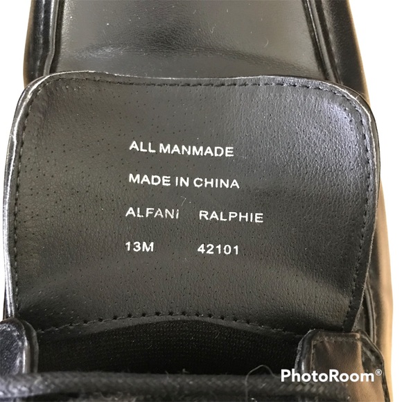 Alfani Ralphie Men’s Black Lace-Up Oxfords Sz. 13 - Picture 9 of 9